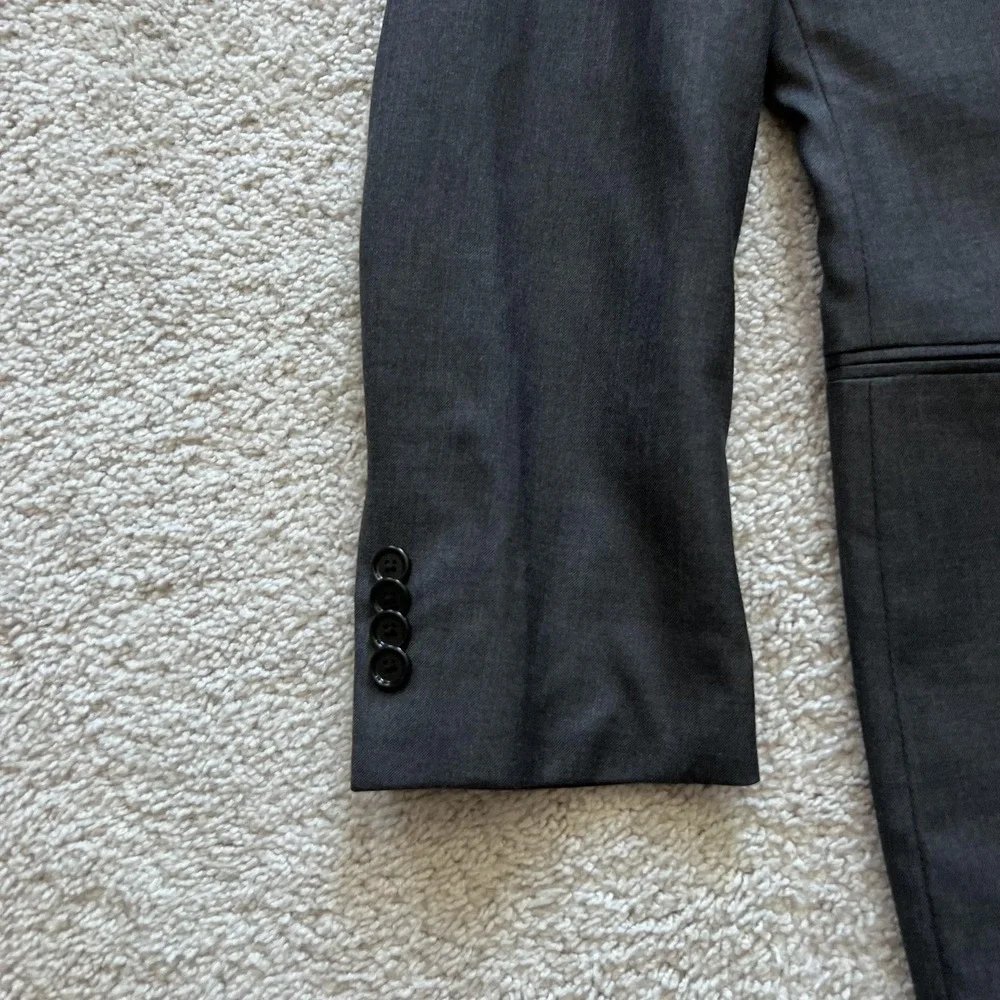 Indochino Luxury Suit Jacket Mens 40 Gray Wool Cashmere Two Button Notch Lapel
